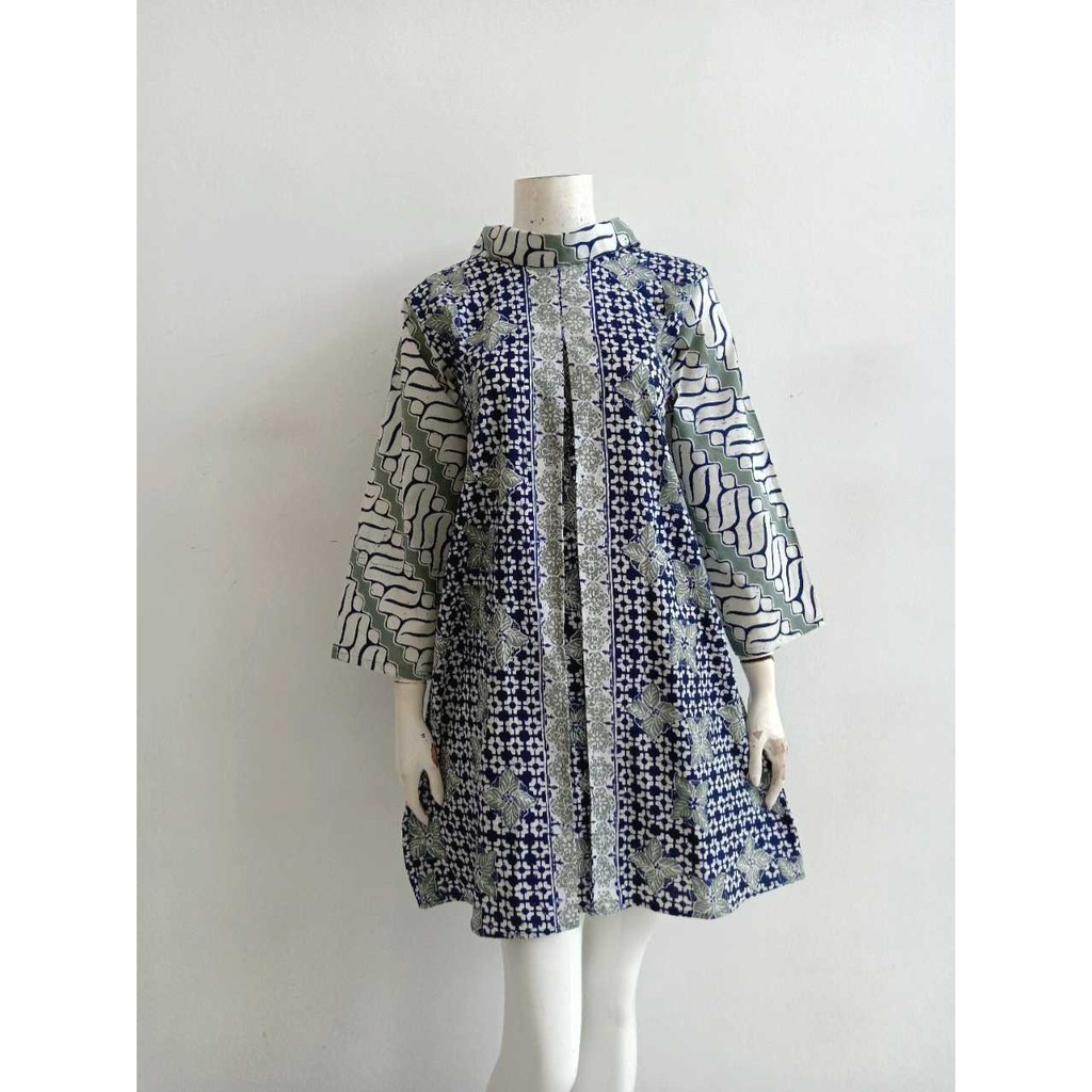 Tunik Gipsi Batik Baju Kerja | Dress Batik Halusan Asli Solo