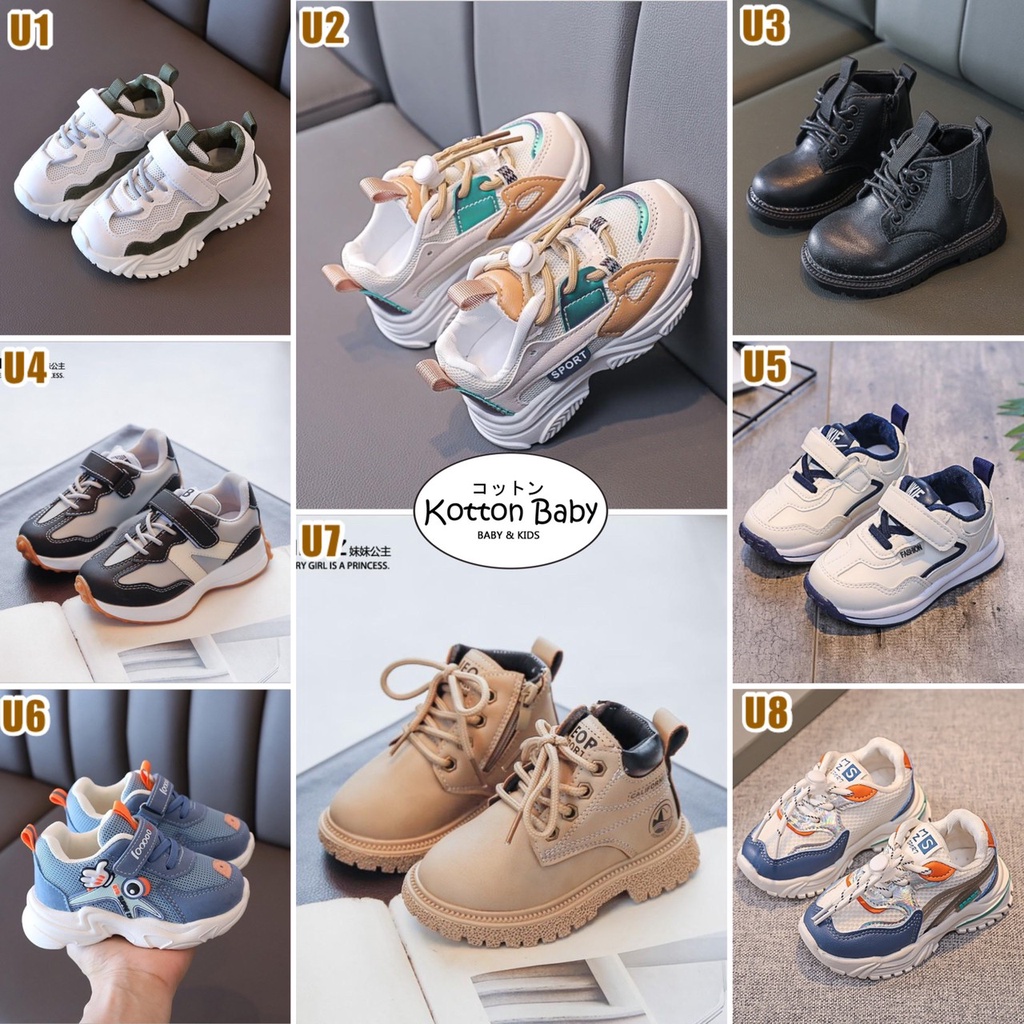 1-6thn | SEPATU ANAK SNEAKER ANAK SHOES LAKI-LAKI CASUAL FORMAL GAUL YMkid U CATALOG