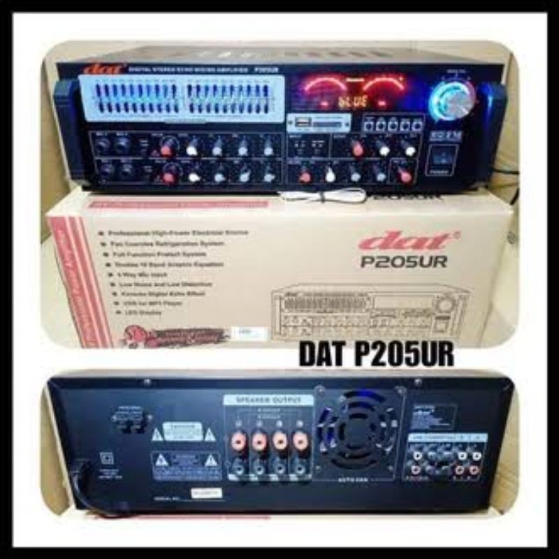 [SUSE] AMPLIFIER AMPLI DAT P205UR ECHO KARAOKE MIC INPUT USB SD MMC