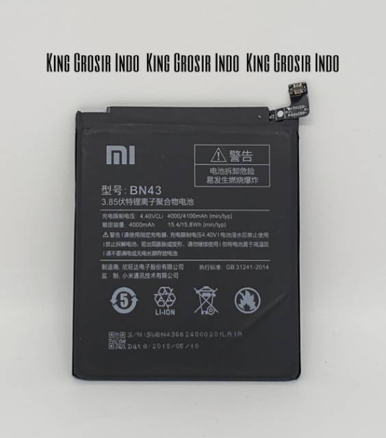 Baterai Xiaomi BN43 Original 100% Xiaomi Redmi Note 4X Battery Batere Batre BN 43 Redmi Note4x