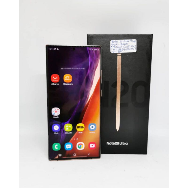 SECOND SAMSUNG NOTE 20 ULTRA 8/256GB MYSTIC BRONZE MULUS FULLSET