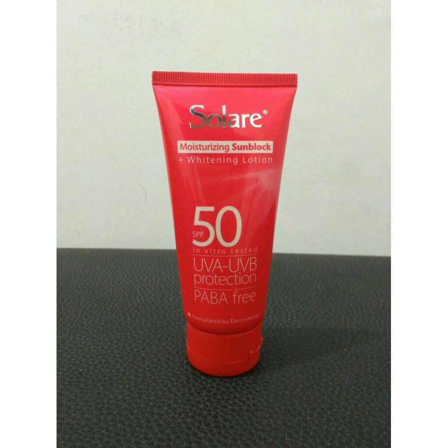 Solare SPF 50 Sunblock sunblok spf 50 75 gram whitening lotion