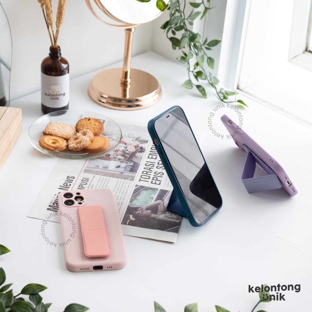 Samsung - Square Edge Silicone Matte Macaron Soft Case + Lens Cover