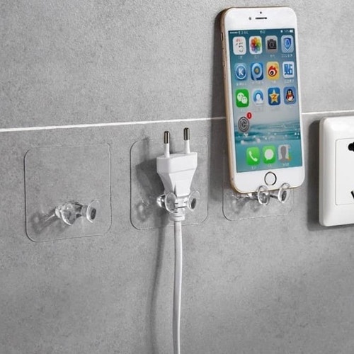 Hook Colokan Listrik Kabel Charger Holder Kabel Dinding