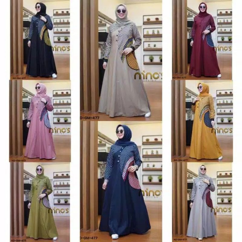 gamis tuyobo replika ninos terbaru sisa army n hitam