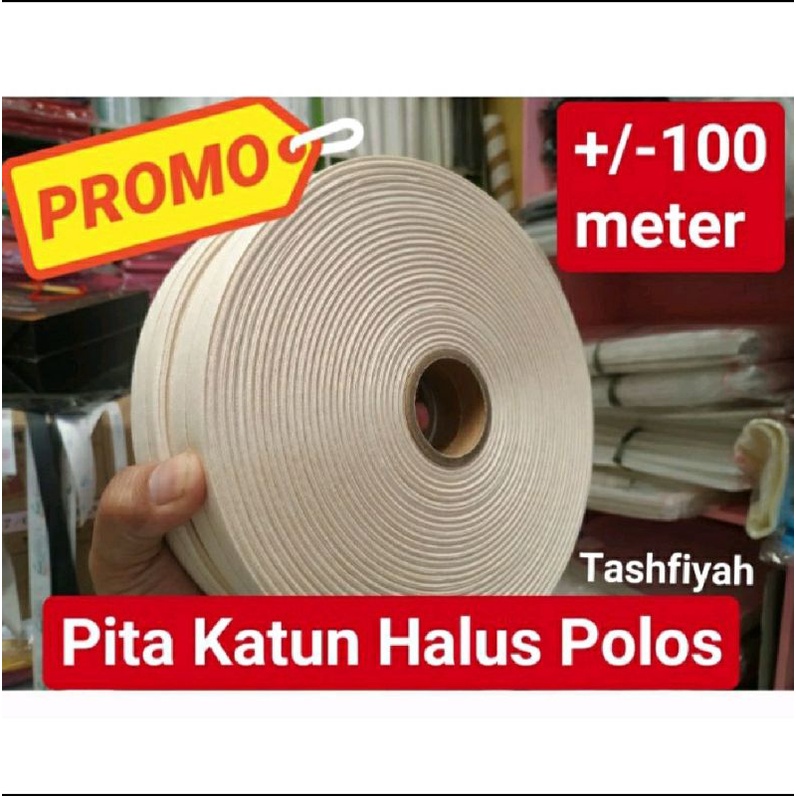 

Label Katun Polos Roll Pita Hitam 100 yard