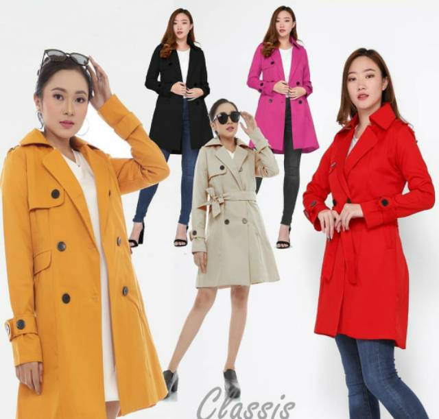 CLASSIS COAT WINTER  COAT JAKET WANITA OUTER PREMIUM SUEDE COAT LONGCOAT