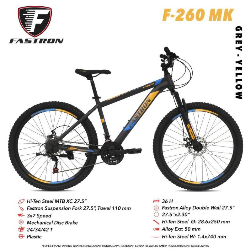 Sepeda Mtb 26 Fastron F 260 MK By Pacific