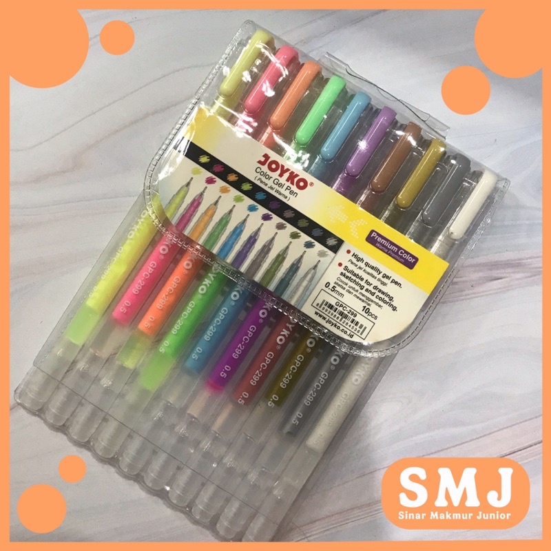 

COLOR GEL PEN JOYKO 10 WARNA 0.5 mm
