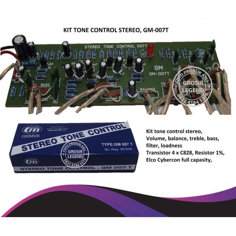 Kit tone control stereo GM 007T