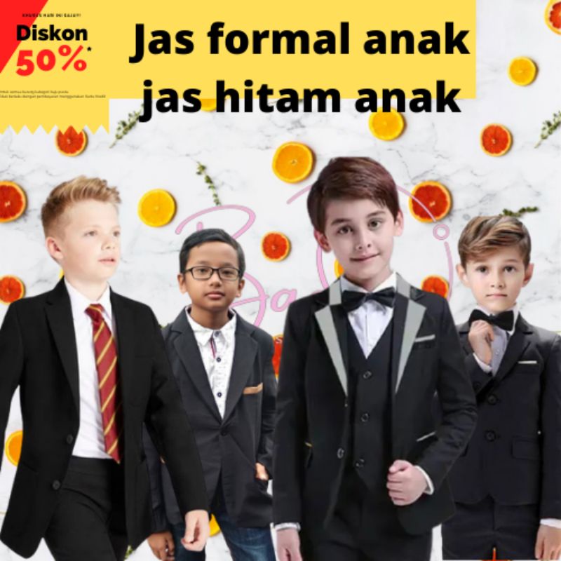 Jas hitam anak 2-12 tahun / Blazer anak Jas Anak Laki laki fashion anak laki blazer casual / jas kel
