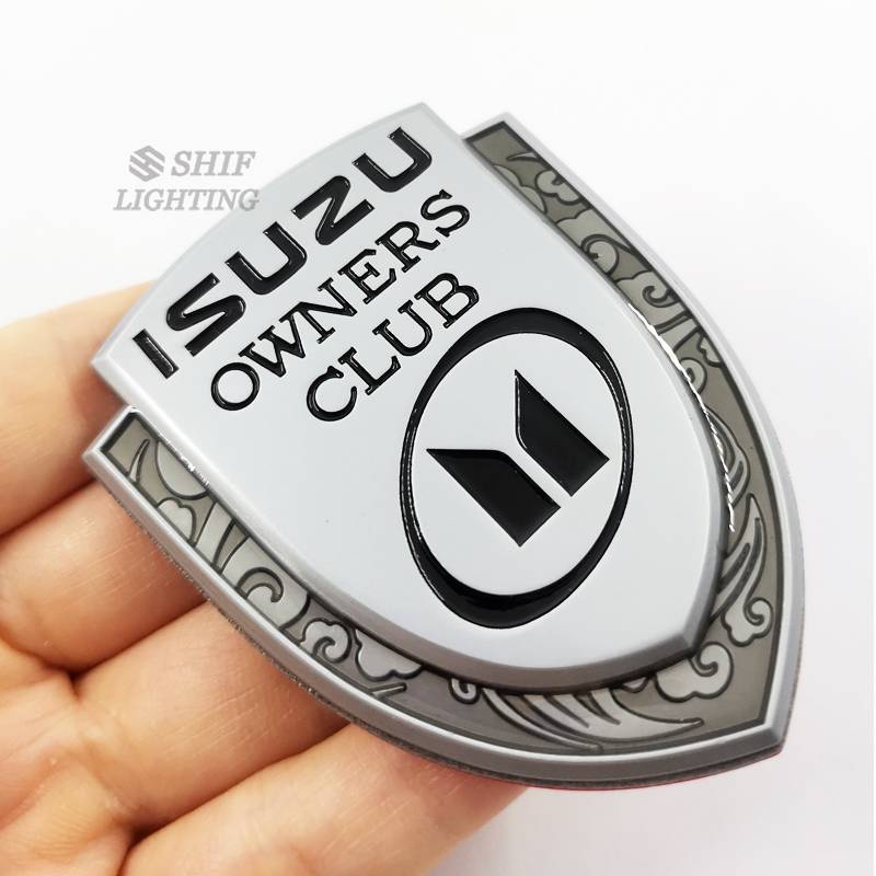 1pc Stiker Emblem Logo ISUZU OWNERS CLUB Bahan Metal Untuk Dekorasi Motor ISUZU