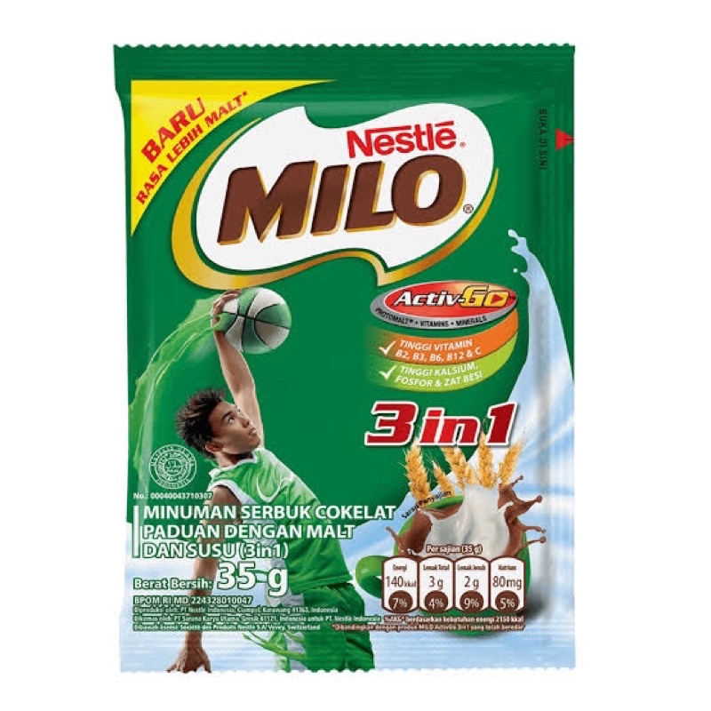 MILO SACHET 22 GR MILO SACHET 3in1 35GR RENCENG