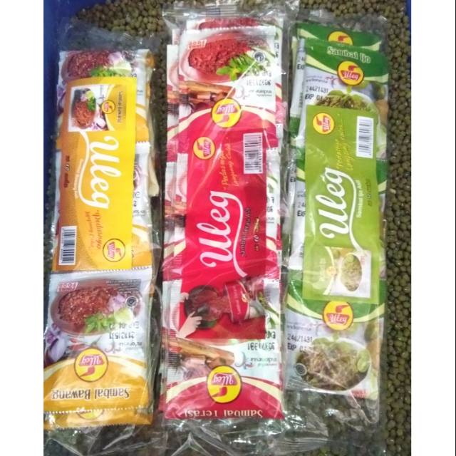 

Sambal uleg sambel terasi ABC Sambel bawang ijo rawit renceng isi 10 sachet