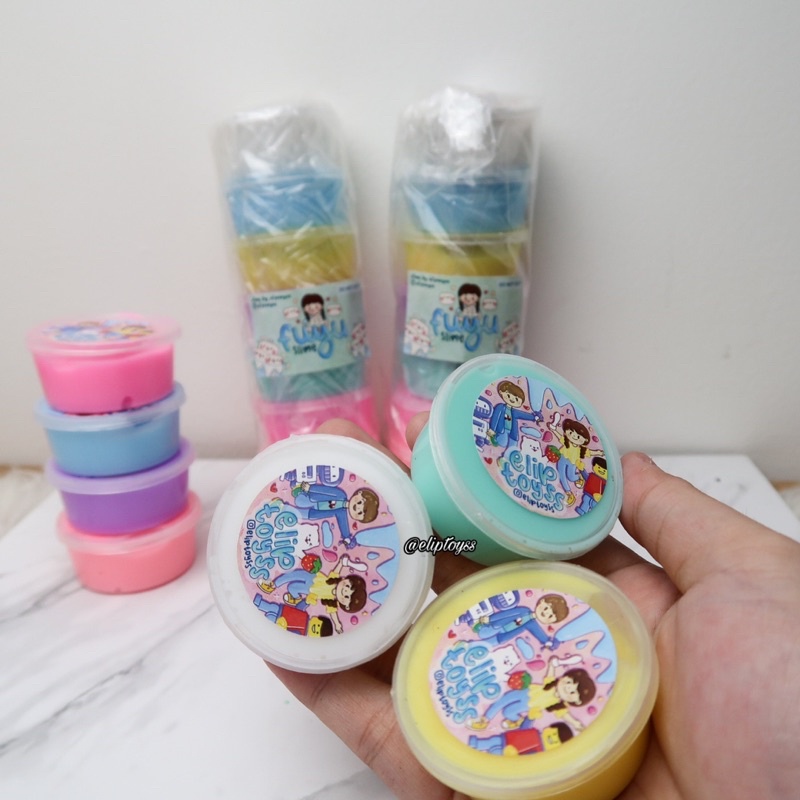 PAKET FUYU TOFU SLIME ISI 7@30ml COLOURFUL PREMIUM BY ELIPTOYS BEST SELLER