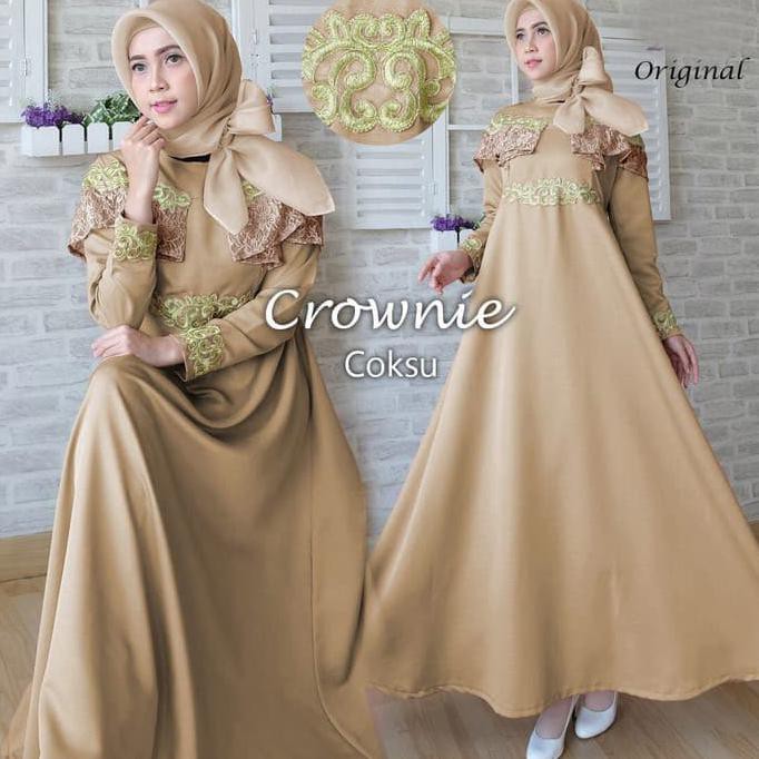 Baju Muslim Terbaru Dress Brokat Muslim Elegan