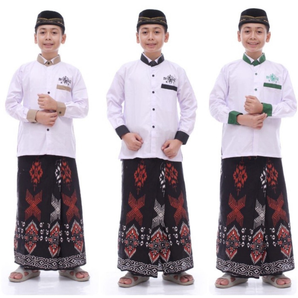 Baju koko putih bordir NU