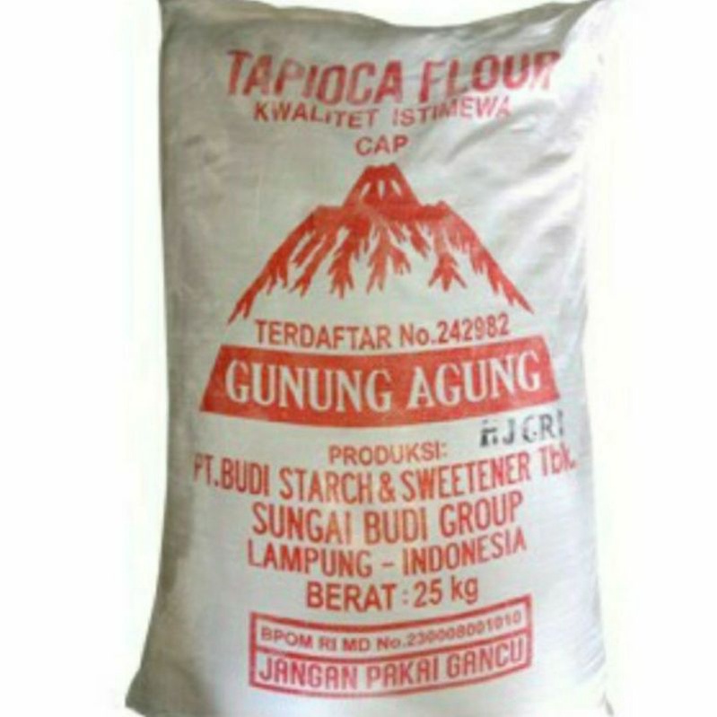 

TAPIOKA GUNUNG AGUNG 25 KG GOJEK OR GRAB ONLY
