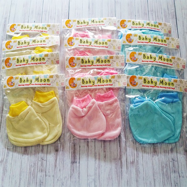 Baby Moon 12set Sarung Tangan Bayi 3warna Shopee Indonesia