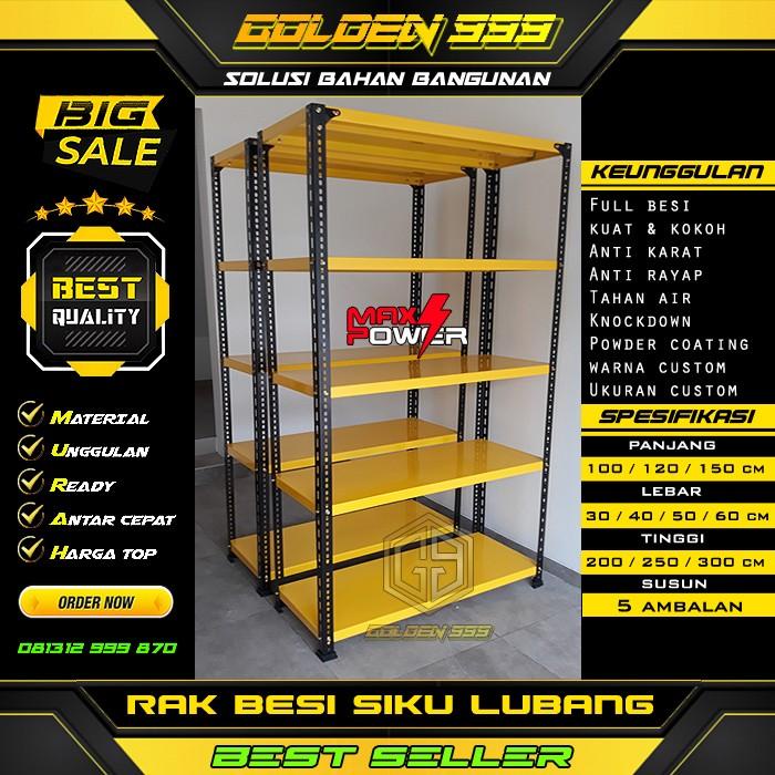 furniture   rak besi siku lubang   5 susun   0 4x1x2 m   bagus   murah   via mobil