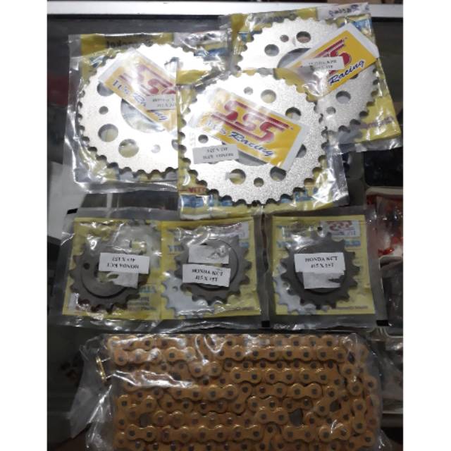 Gear Set Rantai Sss 415 Hsbt honda cb gl mp