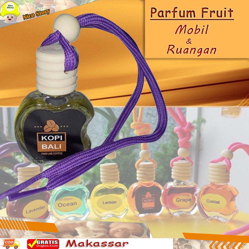 Parfum Pengharum Mobil dan Ruangan Vleo Botol Apel Gantung Kopi Bali/Pewangi Ruangan Mobil Vleo Scents COD