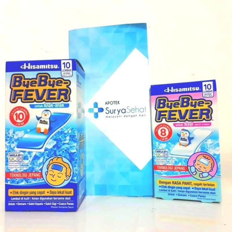 Bye Bye Fever Anak atau Bye Bye Fever Bayi - Plester Kompres Demam