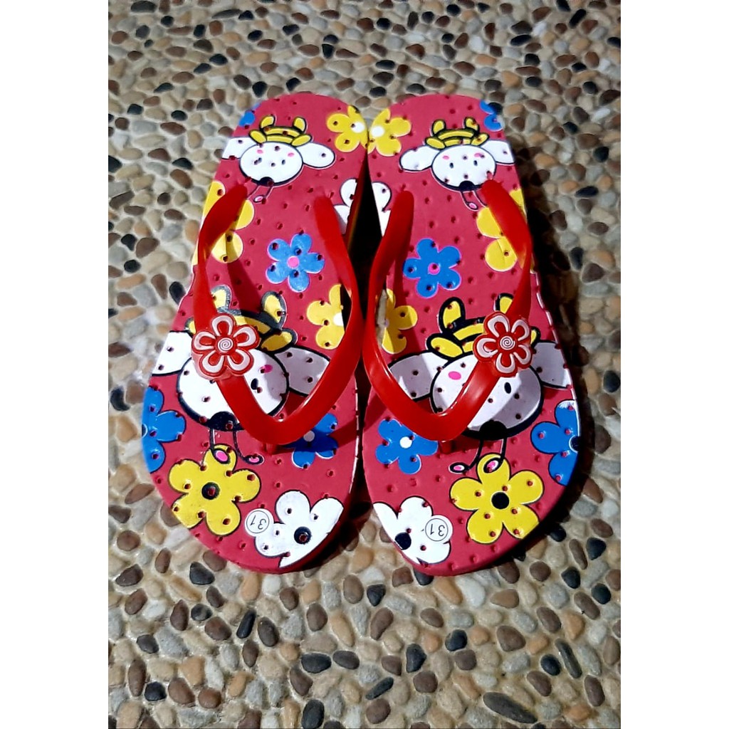 Sandal Wedges Anak Perempuan Motif LEBAH New