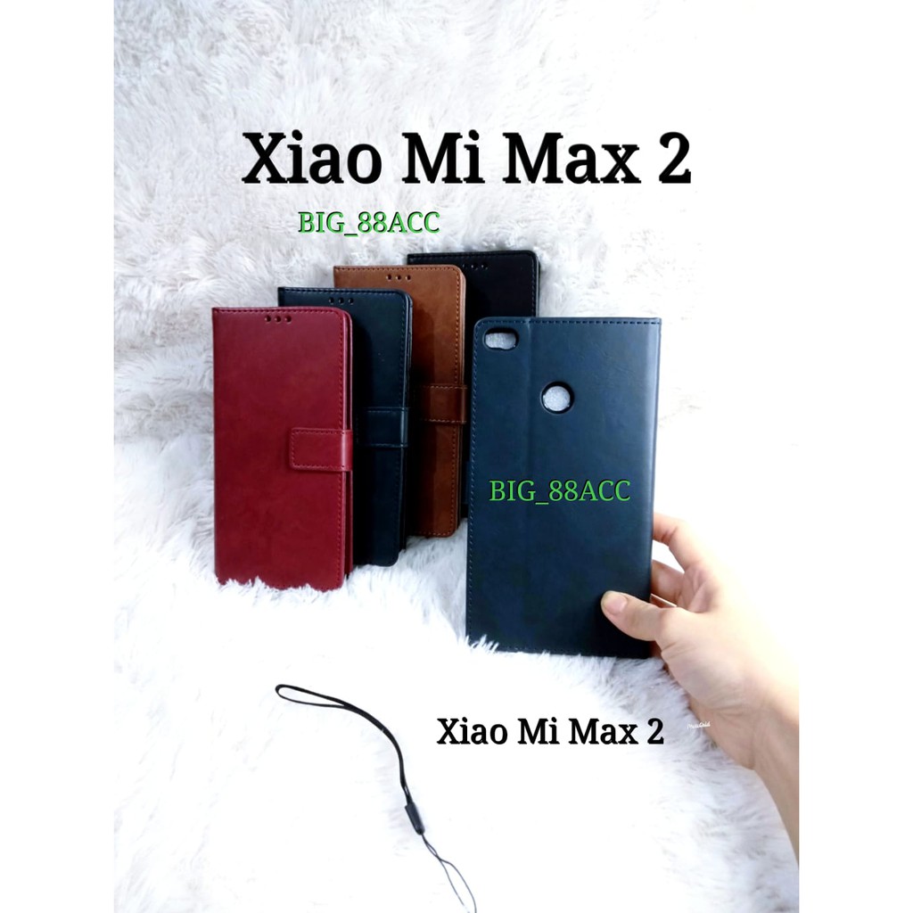 Leathe Cas Kulit Flip Shell Xiao Mi Mi Max 2 Wallet Casing - Sarung Dompet