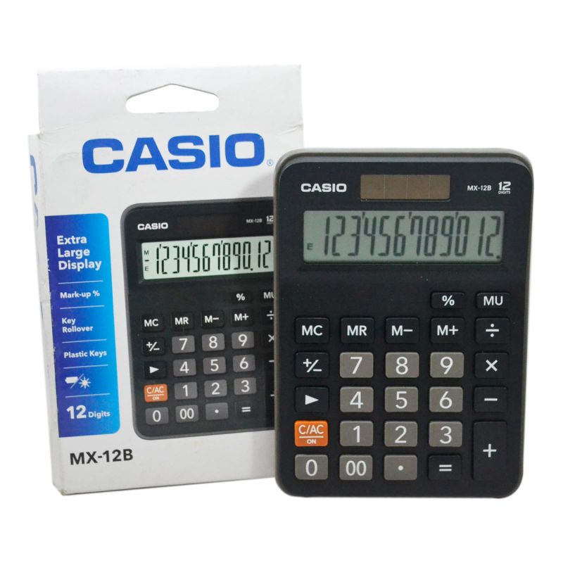 

CASIO KALKULATOR MX 12B EXTRA LARGE DISPLAY 12DIGIT TWO WAY POWER ORIGINAL ASLI