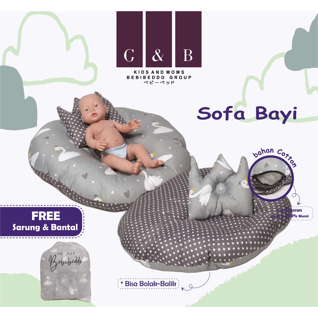 PREMIUM KASUR BAYI MULTIFUNGSI SOFA BAYI PREMIUM TEBAL FREE BANTAL PEYANG CROWN