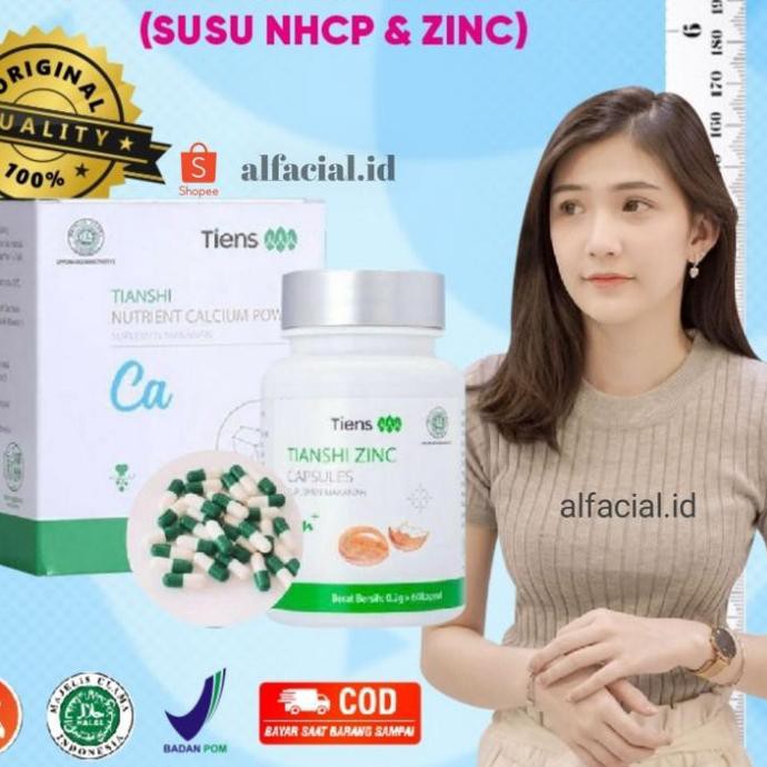 

™ [ BISA ] SUSU PENINGGI BADAN NHCP + ZINC | PENAMBAH TINGGI ALAMI | ZINC CAPSUL ISI 60 ☝