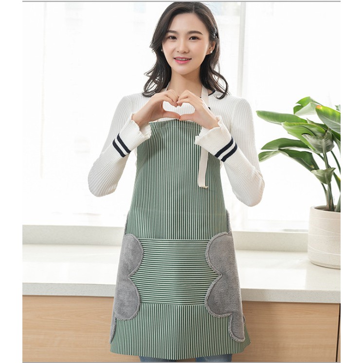 COD APRON CELEMEK MASAK DAPUR ANTI MINYAK DAN WATERPROOF DISERTAI LAP