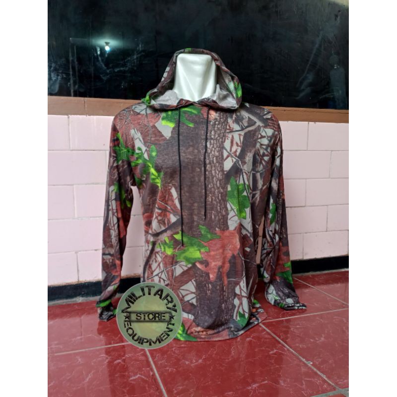 Kaos Hoodie camoflase/Kaos loreng perbakin