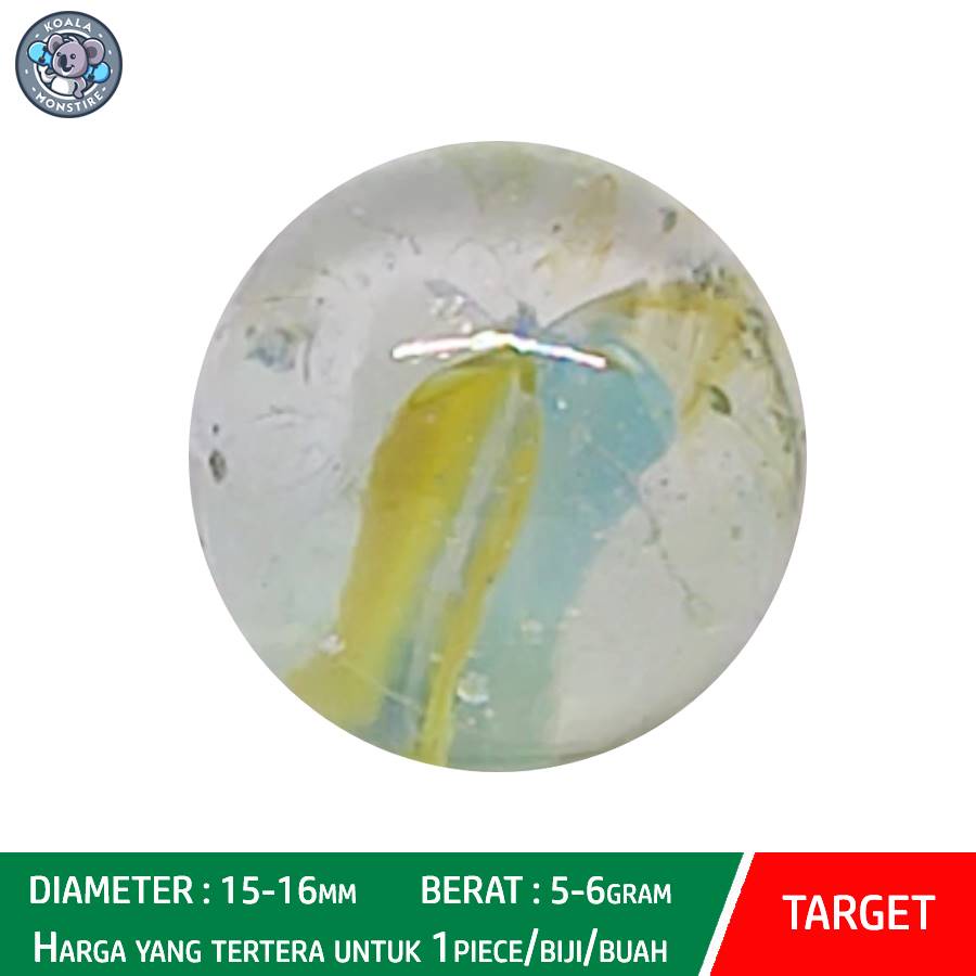 TARGET Kelereng Gundu Type 22 Cat Eyes Marble Balap Belimbing