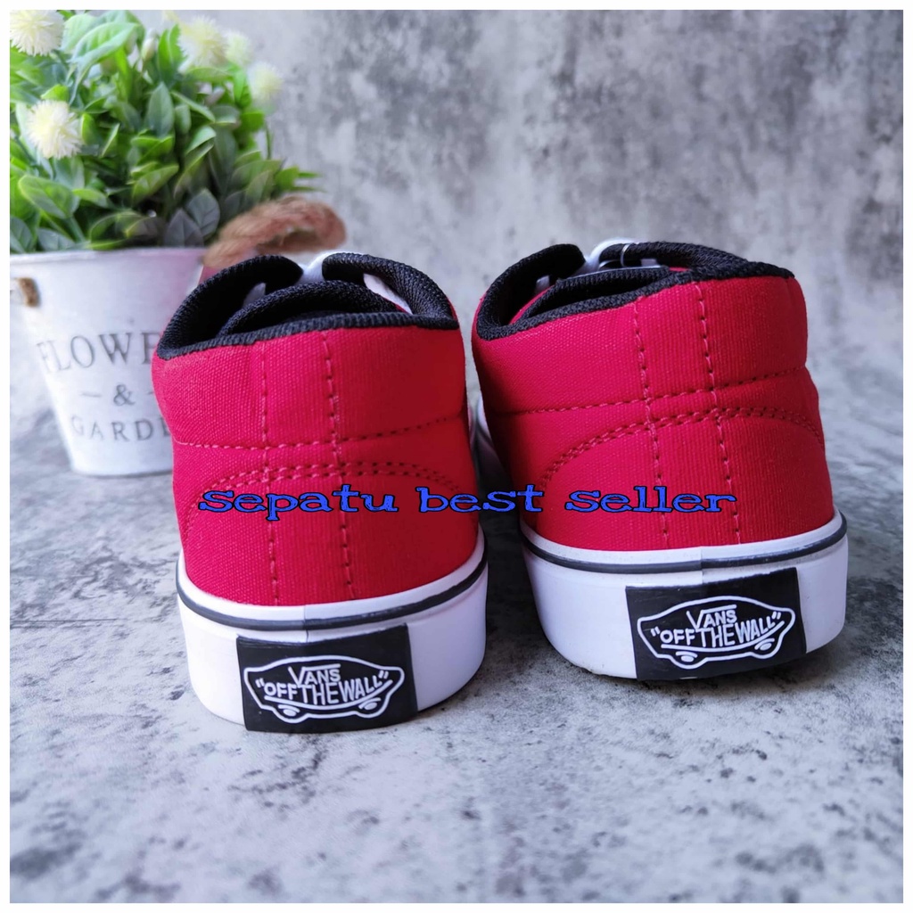 Siap Kirim Sepatu Sekolah Vans Era Authentic California Merah Pria Wanita Murah COD