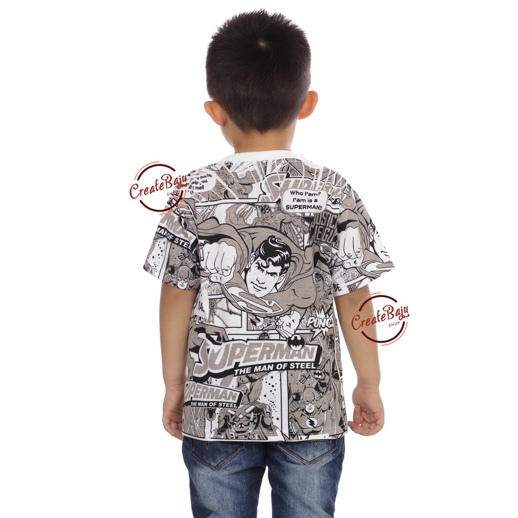 KAOS ANAK LAKI SUPERMAN KORAN 1-7 TAHUN BAJU ATASAN ANAK LAKI FASHION TERMURAH