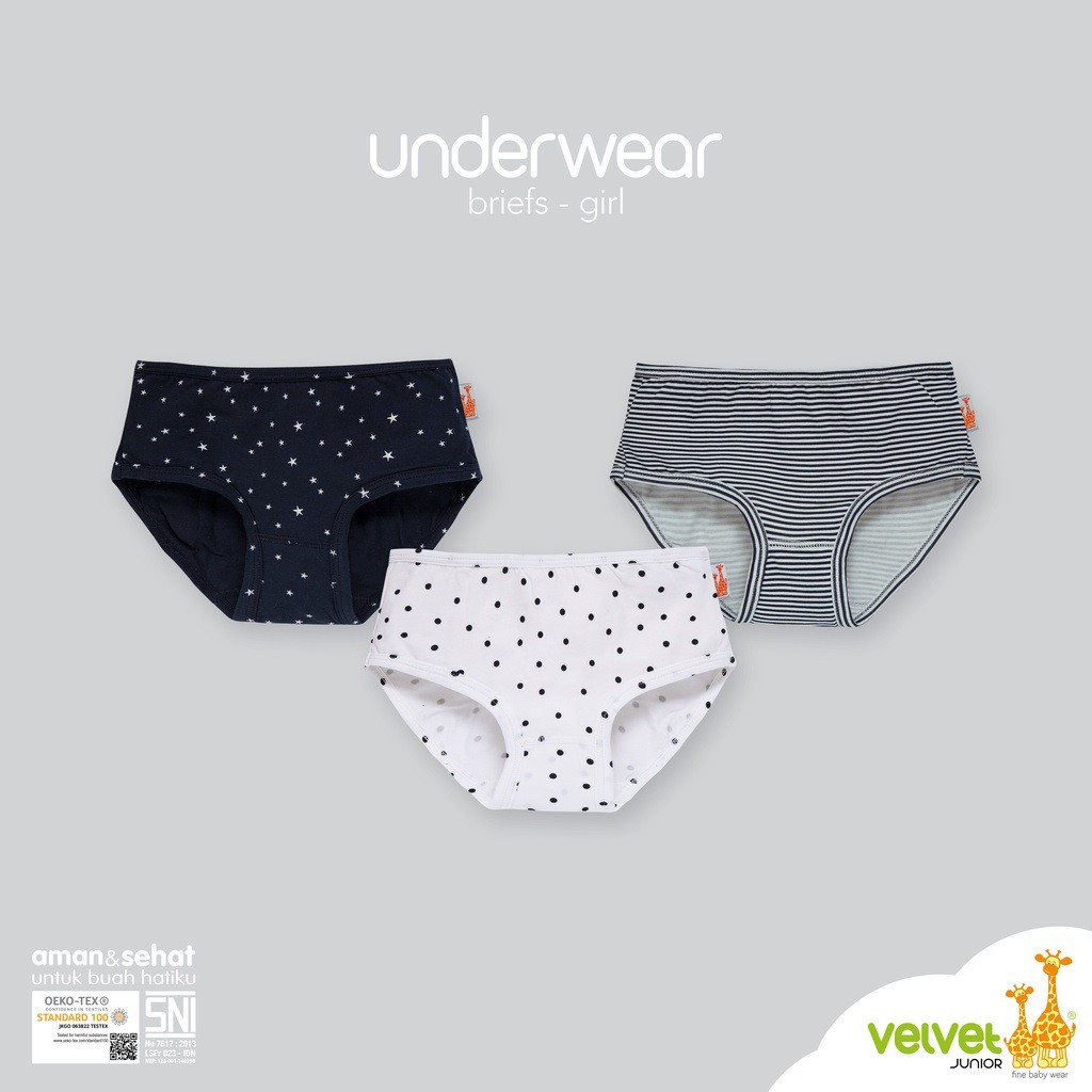 Velvet Junior Celana Dalam Anak Perempuan - Velvet Junior Briefs Girl Underwear