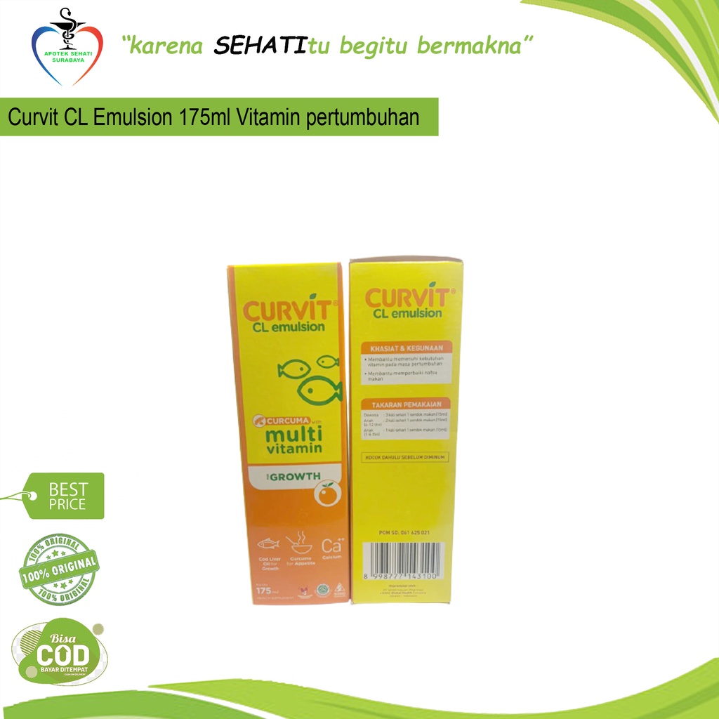 CURVIT CL EMULSION VIT NAFSU MAKAN DAYA TAHAN TUBUH NUTRISI OTAK