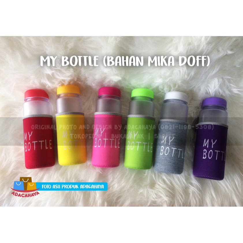 Botol Minum My Bottle Mika Doff Warna (Free Pouch)
