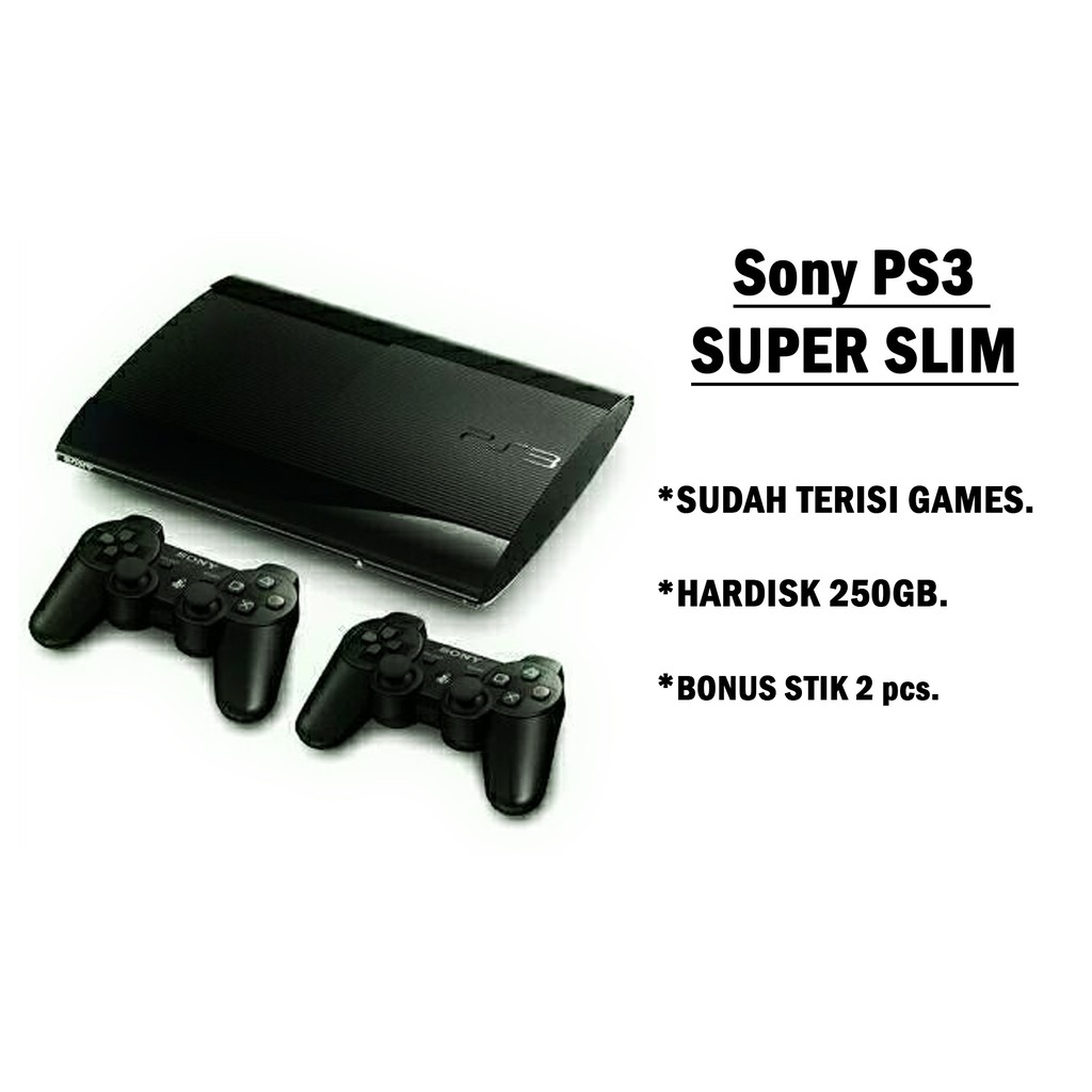 Sony PS3 Super Slim 250GB Isi Games Original