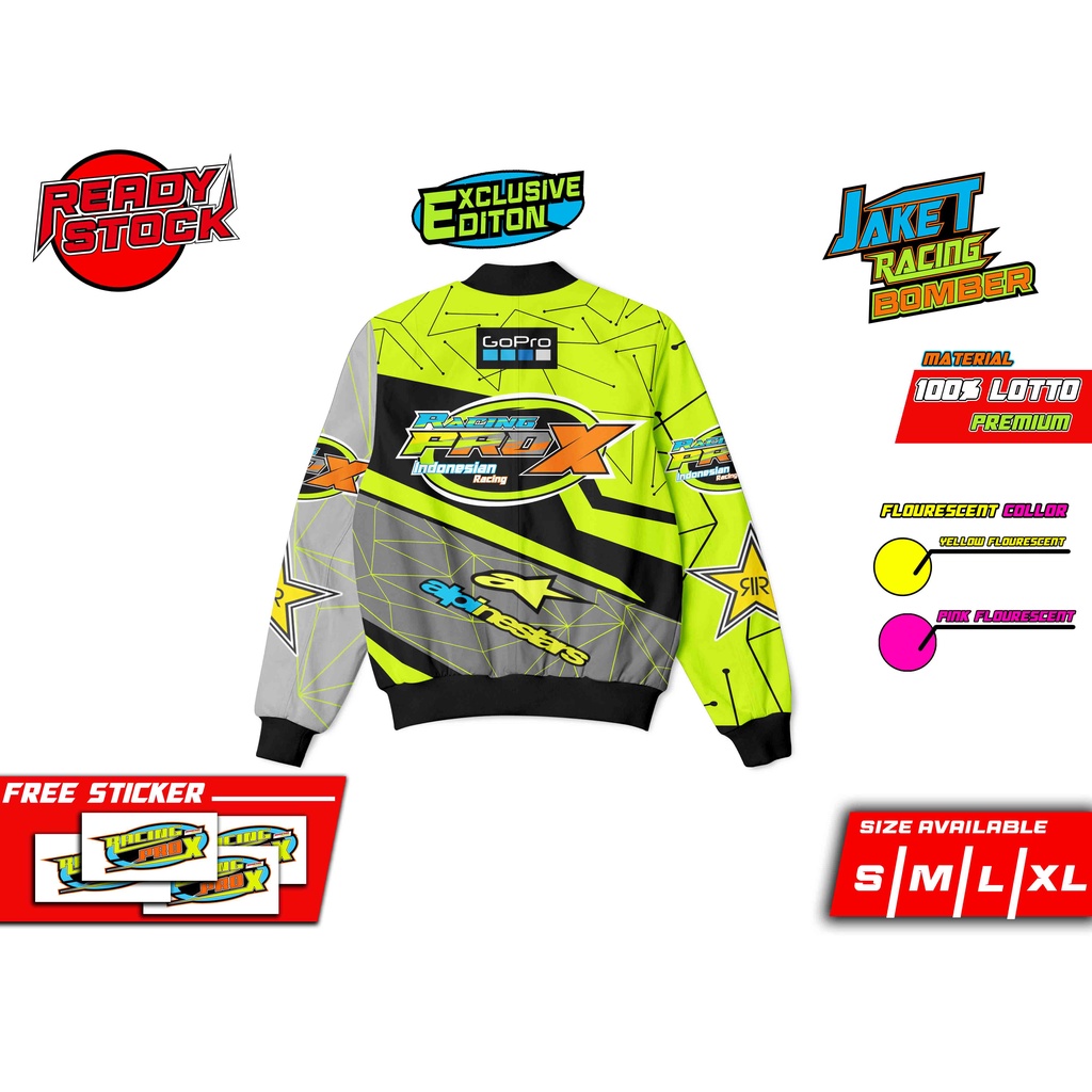 JAKET BOMBER RACING PRO X LIMITED EDITION EXCLUSIVE GREEN STABILO PREMIUM