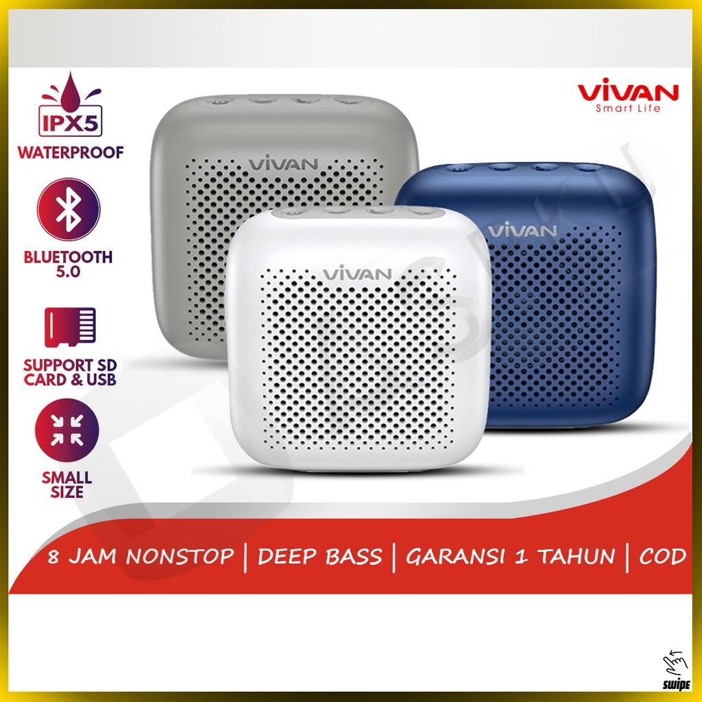 Speaker Bluetooth Vivan VS1 Original / Speker / Spiker / Musik / Music / Lagu / Mp3 / Aktif