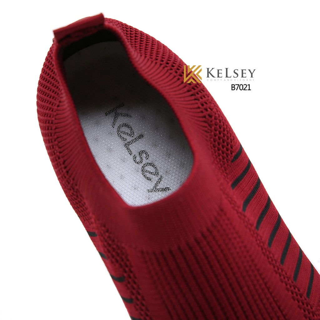 Kelsey Sepatu Wanita Flyknit Flat Shoes / Sepatu Sneakers Wanita B7021