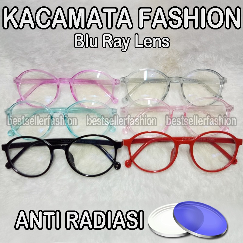 NEW FASHION Kacamata Anti Radiasi Blueray Dewasa Frame OVAL Bulat Kacamata Normal Transparan Anti Sinar Biru Komputer Hp Kacamata Gaya Wanita dan Pria Unisex Kacamata Komputer Kacamata Baca Fashion Terkini Eyeglasses TERMURAH