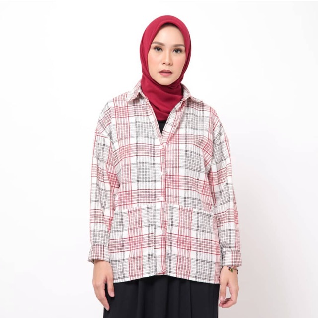 Sale Sylvia Top Square Red by Meccanism by Zaskia Mecca
