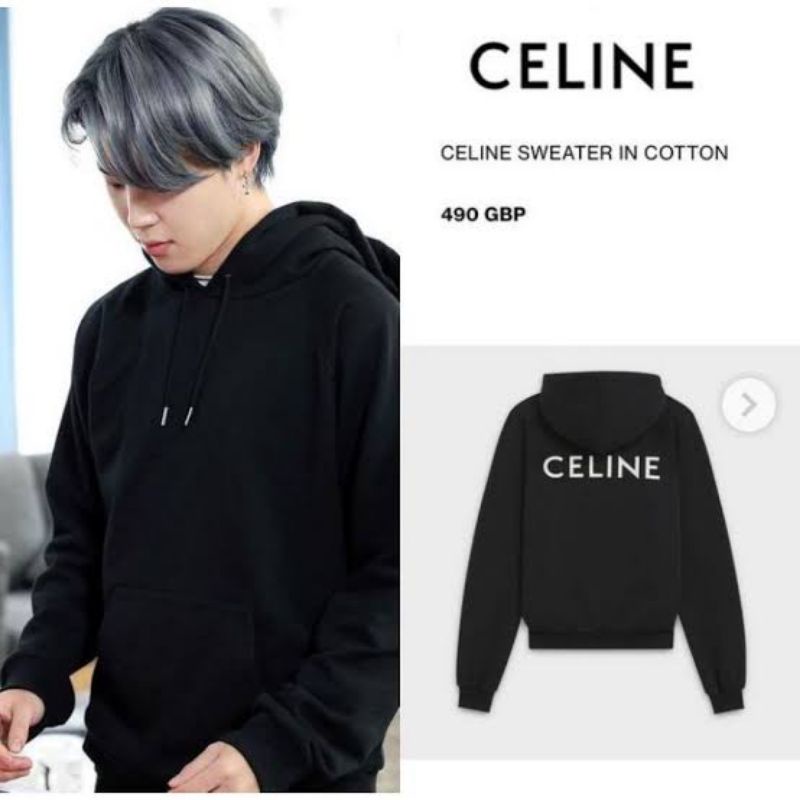 Jaket hoodie BTS JIMIN C. E. L. I. N. E SABLON BELAKANG