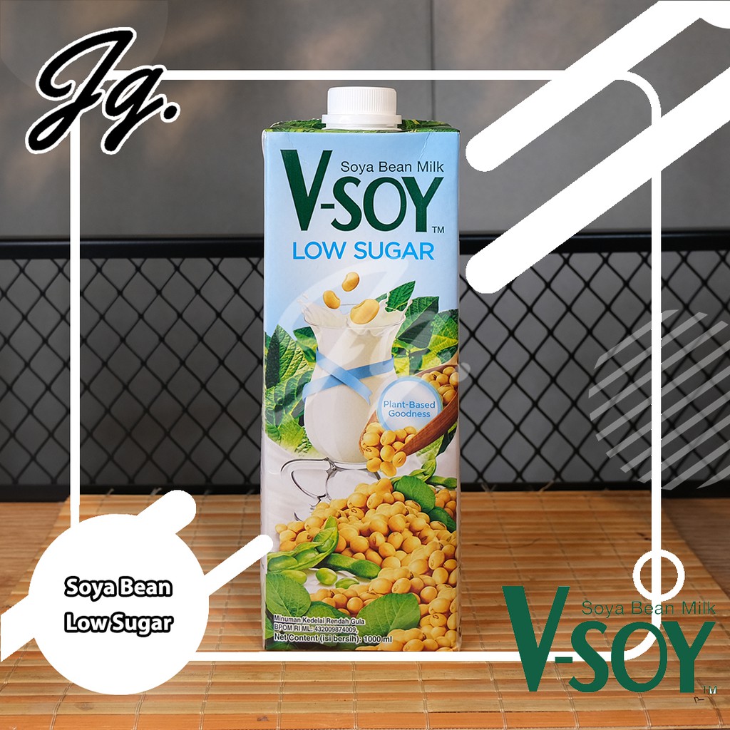 

Vsoy Susu Kedelai Low Sugar/Barista | V-soy Soya Milk 1 Liter UHT