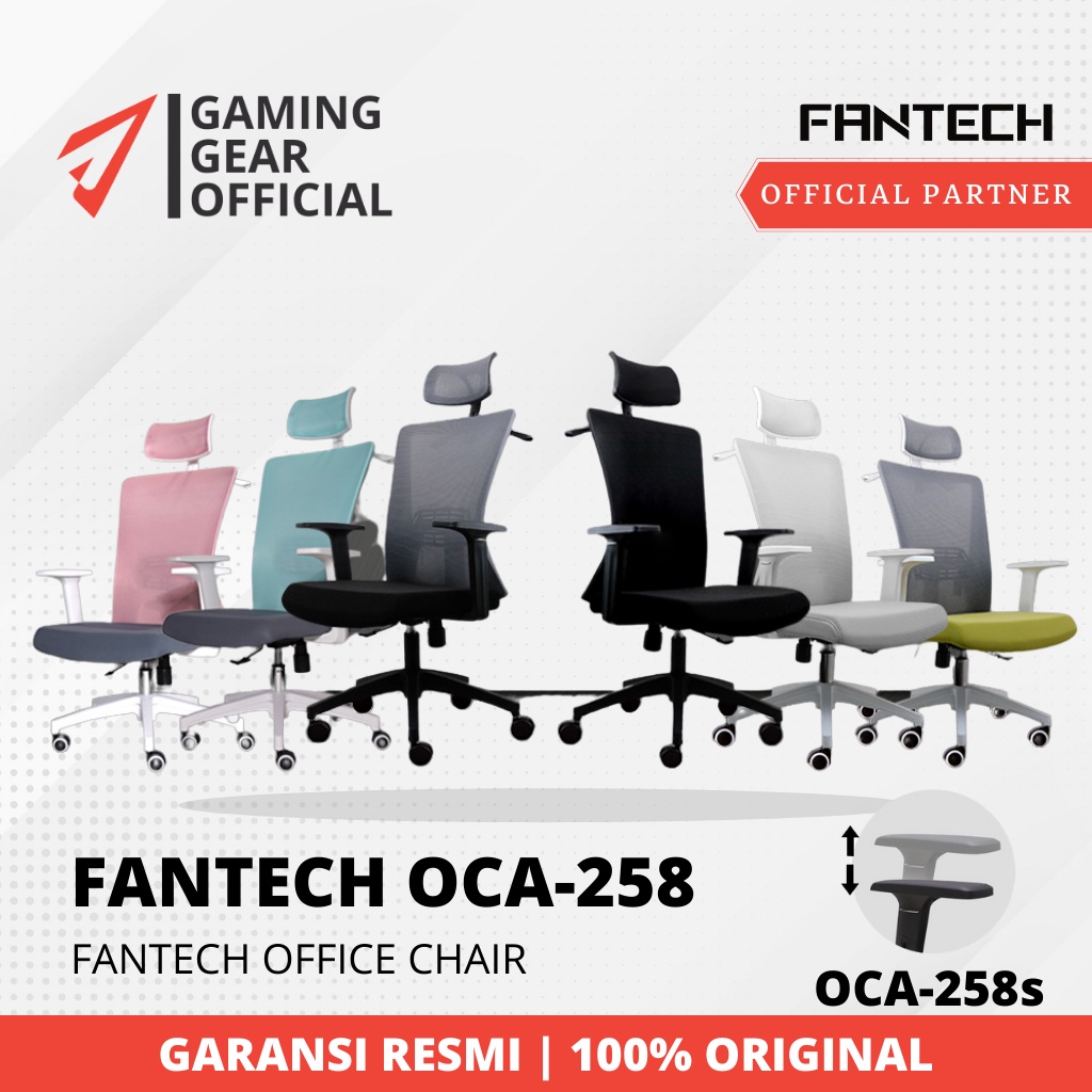 Jual [100 ORI] Fantech OCA258 OCA258s OCA259 Kursi Kerja Kantor
