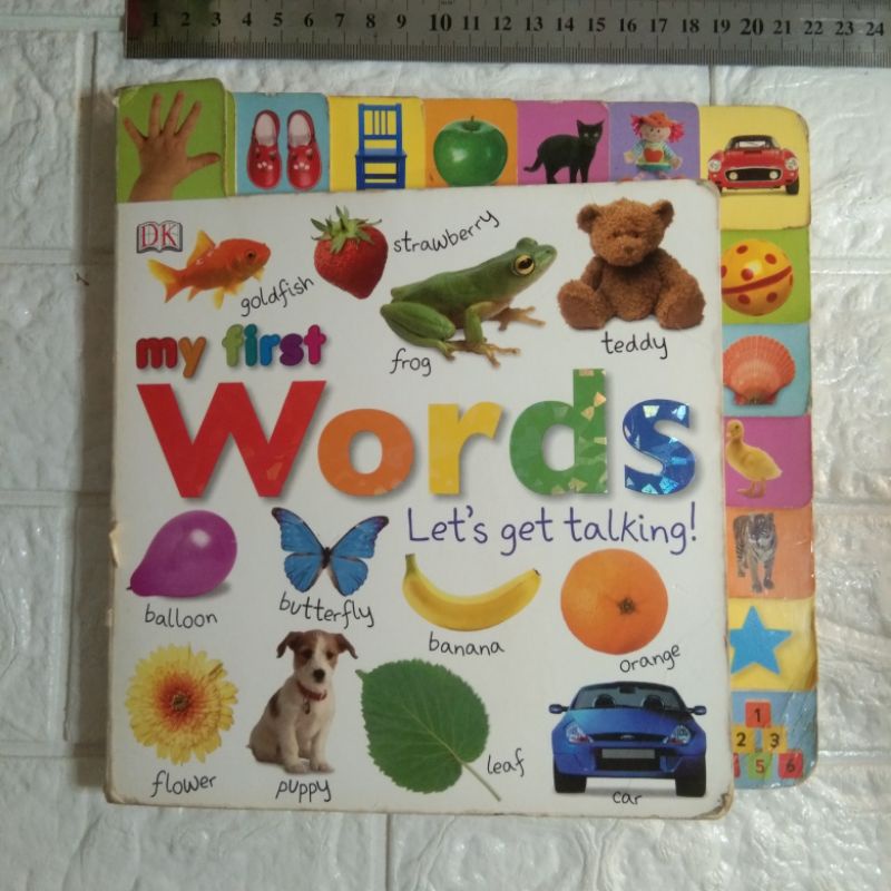 Buku anak boardbook preloved second bekas DK MY FIRST WORDS Let's Get Talking
